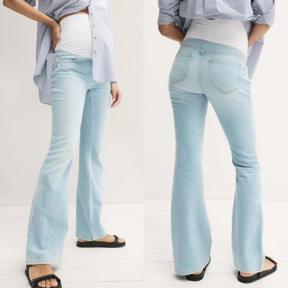NWOT Hatch Over The Bump Maternity Flare Jean